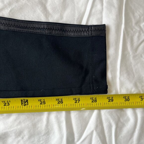 Burberry Black Leather Trim Skinny Fit Pants - Women's Size US 6 - Picture 9 of 9